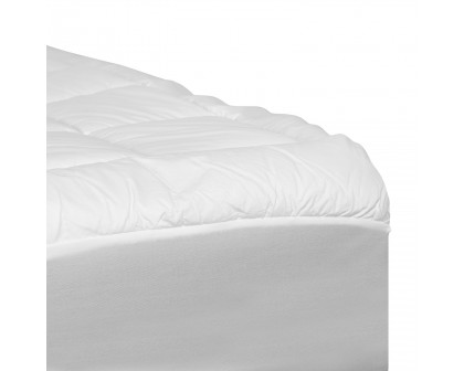 BLNK Capri Comfortable Sleep White Mattress Pad - Full Size