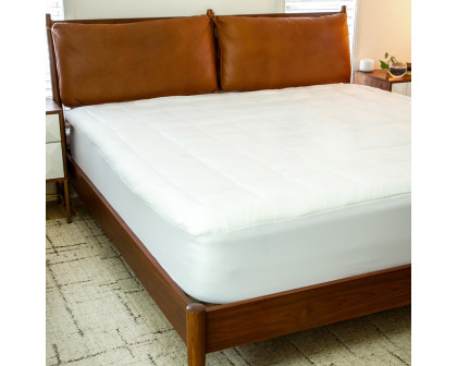 BLNK Capri Comfortable Sleep White Mattress Pad