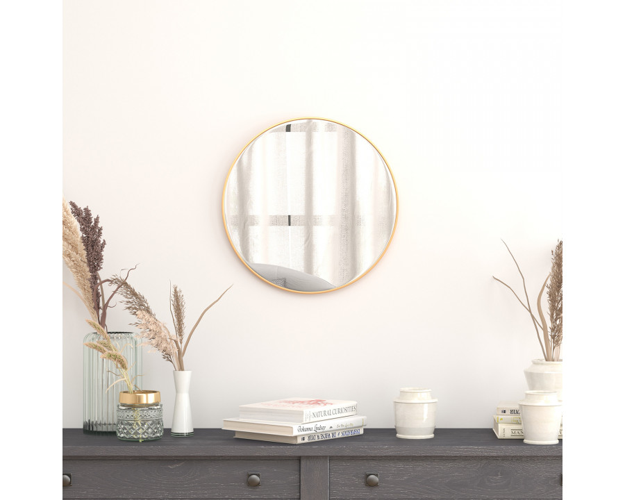 BLNK Julianne Style 1 Round Metal Framed Wall Mirror