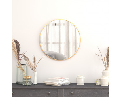 BLNK Julianne Style 1 Round Metal Framed Wall Mirror