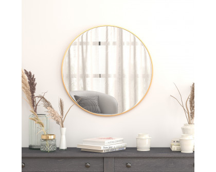 BLNK Julianne Style 1 Round Metal Framed Wall Mirror