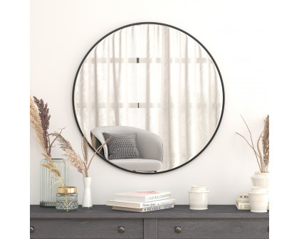 BLNK Julianne Style 1 Round Metal Framed Wall Mirror