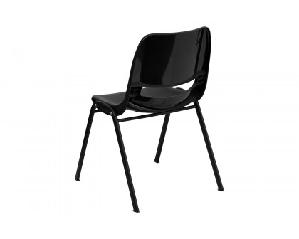 BLNK™ HERCULES Series Ergonomic Shell Stack Chair - Black, 12"H Seat