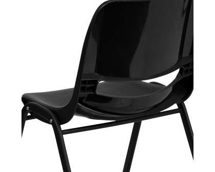 BLNK™ HERCULES Series Ergonomic Shell Stack Chair - Black, 12"H Seat