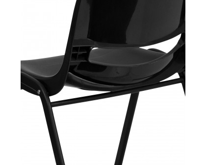 BLNK HERCULES Series Ergonomic Shell Stack Chair - Black, 14"H Seat