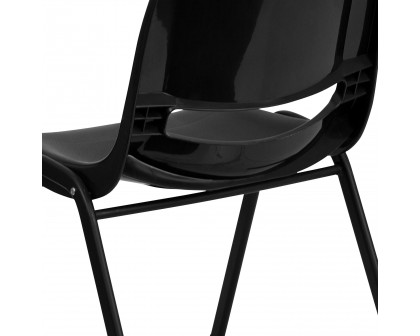 BLNK HERCULES Series Ergonomic Shell Stack Chair - Black, 16"H Seat