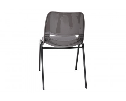 BLNK HERCULES Series Ergonomic Shell Stack Chair - Powder-Gray/Black, 16"H Seat