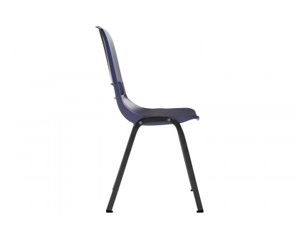 BLNK HERCULES Series Ergonomic Shell Stack Chair - Powder-Navy/Black, 16"H Seat