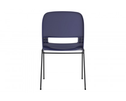 BLNK HERCULES Series Ergonomic Shell Stack Chair - Powder-Navy/Black, 16"H Seat