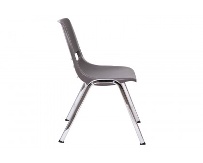 BLNK™ HERCULES Series Ergonomic Shell Stack Chair - Gray/Chrome, 18"H Seat