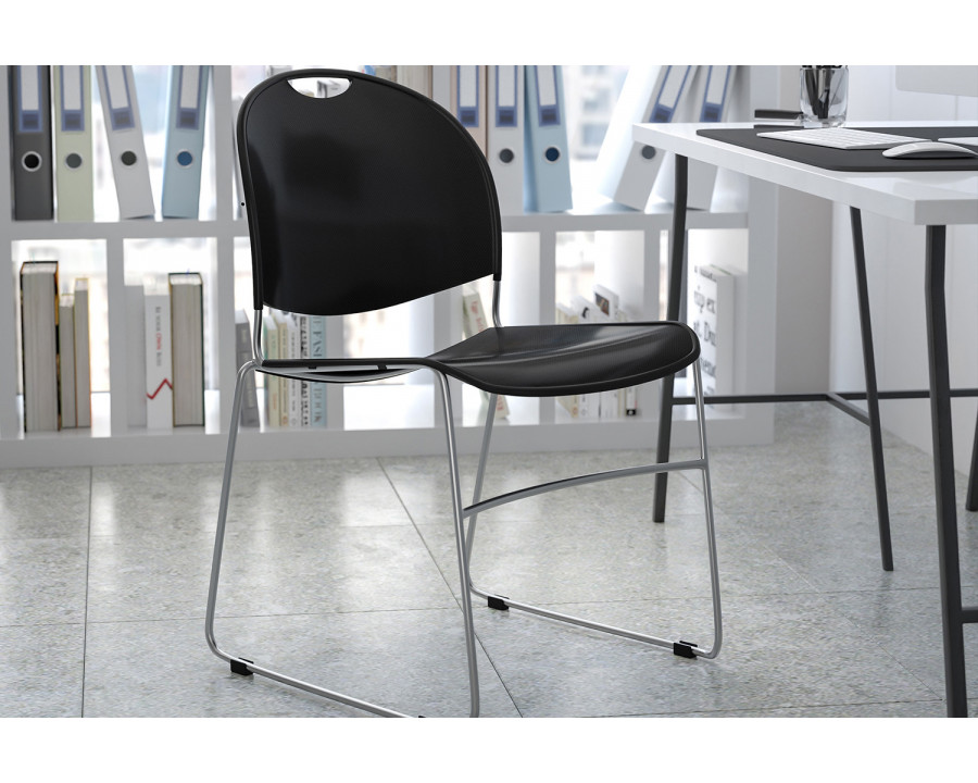 BLNK HERCULES Series Ultra-Compact Stack Chair - Chrome Frame