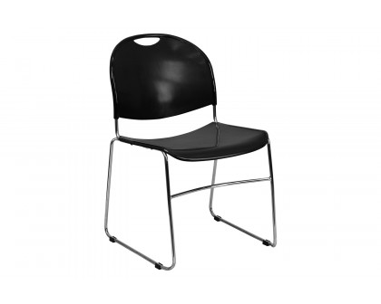 BLNK™ HERCULES Series Ultra-Compact Stack Chair - Chrome Frame