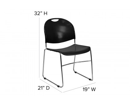 BLNK™ HERCULES Series Ultra-Compact Stack Chair - Chrome Frame