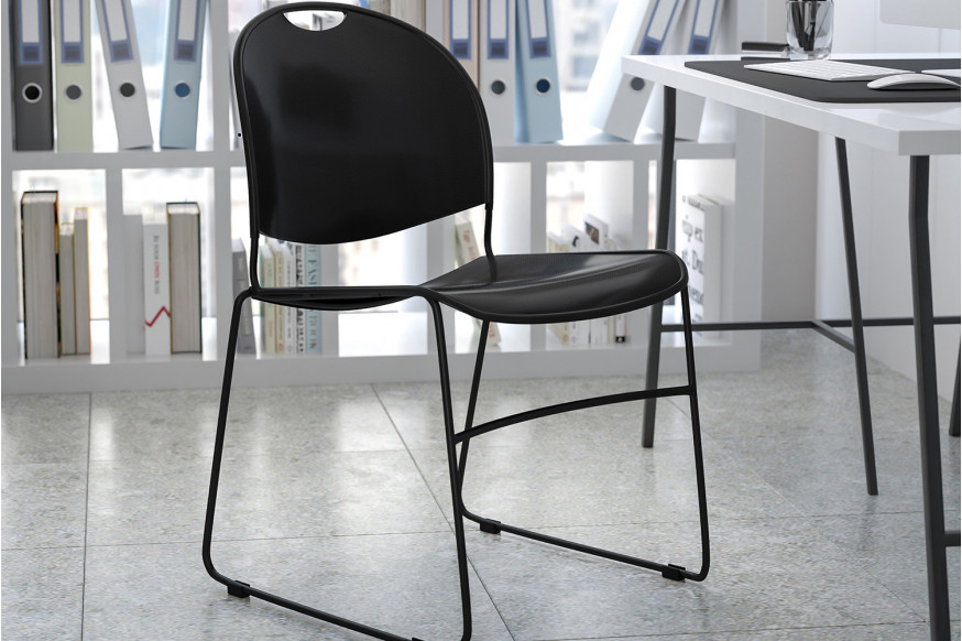 BLNK™ HERCULES Series Ultra-Compact Stack Chair - Black Frame