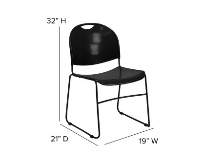 BLNK™ HERCULES Series Ultra-Compact Stack Chair - Black Frame