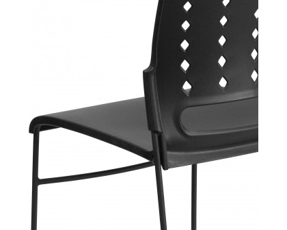 BLNK™ HERCULES Series Sled Base Stack Chair with Air-Vent Back - Black