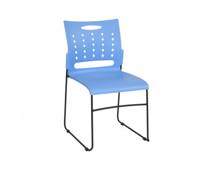 BLNK™ HERCULES Series Sled Base Stack Chair with Air-Vent Back - Blue