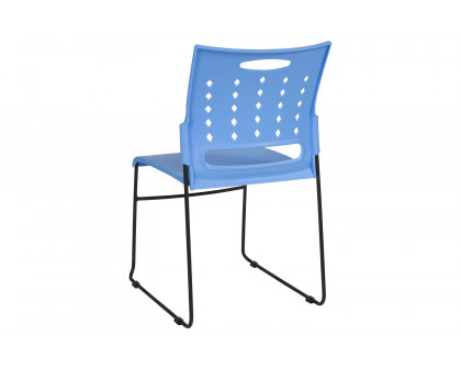 BLNK™ HERCULES Series Sled Base Stack Chair with Air-Vent Back - Blue