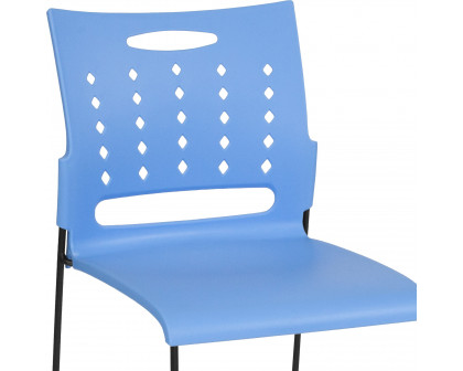 BLNK™ HERCULES Series Sled Base Stack Chair with Air-Vent Back - Blue