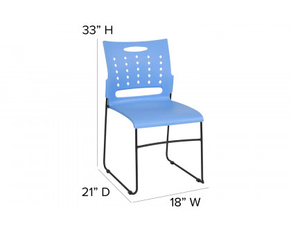 BLNK™ HERCULES Series Sled Base Stack Chair with Air-Vent Back - Blue