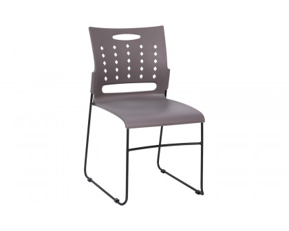 BLNK HERCULES Series Sled Base Stack Chair with Air-Vent Back - Gray