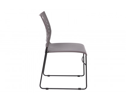 BLNK HERCULES Series Sled Base Stack Chair with Air-Vent Back - Gray