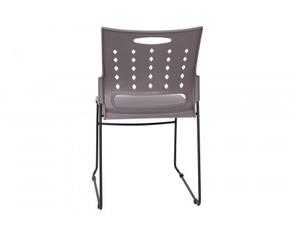 BLNK HERCULES Series Sled Base Stack Chair with Air-Vent Back - Gray