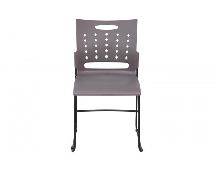 BLNK HERCULES Series Sled Base Stack Chair with Air-Vent Back - Gray