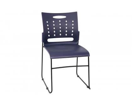 BLNK™ HERCULES Series Sled Base Stack Chair with Air-Vent Back - Navy