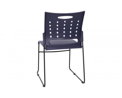 BLNK™ HERCULES Series Sled Base Stack Chair with Air-Vent Back - Navy