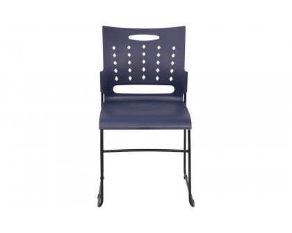 BLNK™ HERCULES Series Sled Base Stack Chair with Air-Vent Back - Navy