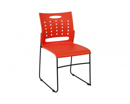 BLNK™ HERCULES Series Sled Base Stack Chair with Air-Vent Back - Orange