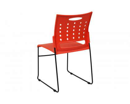 BLNK™ HERCULES Series Sled Base Stack Chair with Air-Vent Back - Orange