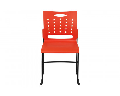 BLNK™ HERCULES Series Sled Base Stack Chair with Air-Vent Back - Orange