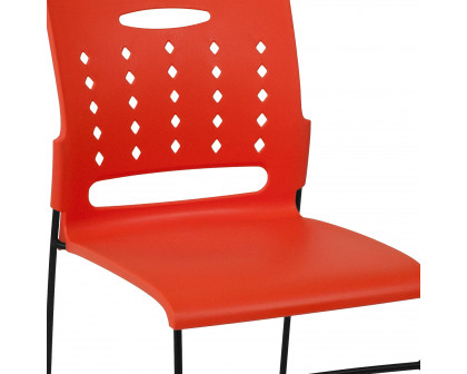 BLNK™ HERCULES Series Sled Base Stack Chair with Air-Vent Back - Orange