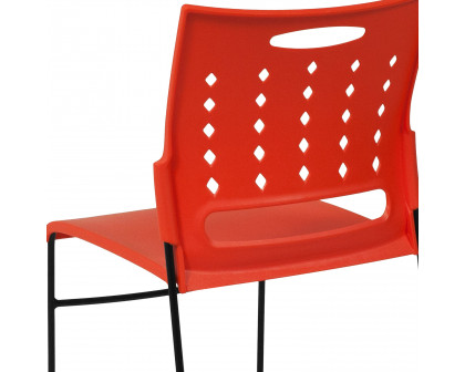 BLNK™ HERCULES Series Sled Base Stack Chair with Air-Vent Back - Orange