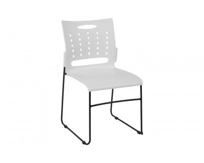 BLNK™ HERCULES Series Sled Base Stack Chair with Air-Vent Back - White