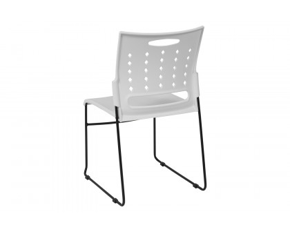 BLNK™ HERCULES Series Sled Base Stack Chair with Air-Vent Back - White