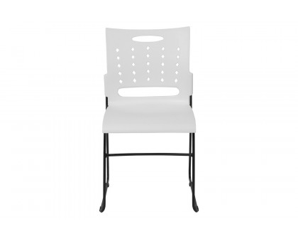 BLNK™ HERCULES Series Sled Base Stack Chair with Air-Vent Back - White