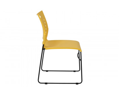 BLNK HERCULES Series Sled Base Stack Chair with Air-Vent Back - Yellow