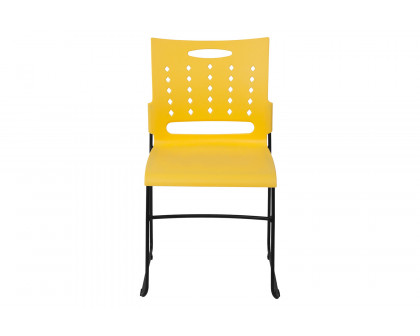 BLNK HERCULES Series Sled Base Stack Chair with Air-Vent Back - Yellow