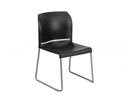 BLNK HERCULES Series Full Back Contoured Stack Chair with Gray Powder Coated Sled Base