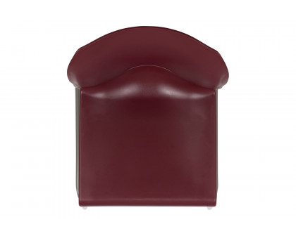 BLNK HERCULES Series Full Back Contoured Stack Chair with Gray Powder Coated Sled Base - Burgundy