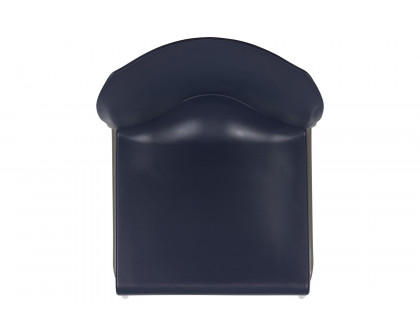 BLNK HERCULES Series Full Back Contoured Stack Chair with Gray Powder Coated Sled Base - Navy