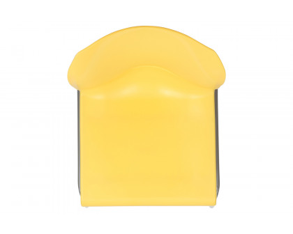 BLNK HERCULES Series Full Back Contoured Stack Chair with Gray Powder Coated Sled Base - Yellow