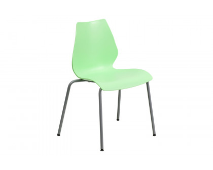 BLNK™ HERCULES Series Stack Chair with Lumbar Support and Silver Frame - Green