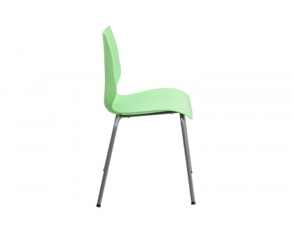 BLNK™ HERCULES Series Stack Chair with Lumbar Support and Silver Frame - Green