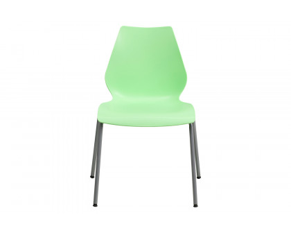 BLNK™ HERCULES Series Stack Chair with Lumbar Support and Silver Frame - Green