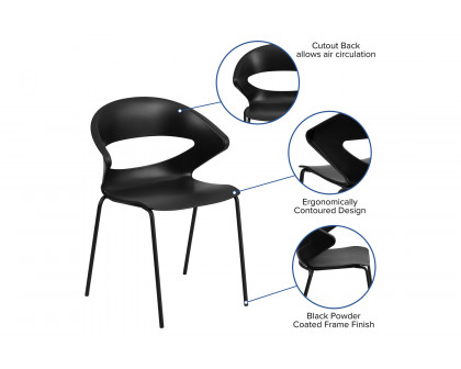 BLNK HERCULES Series Stack Chair - Black, 440 lb.