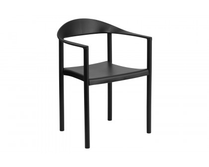 BLNK™ HERCULES Series Plastic Cafe Stack Chair - Black